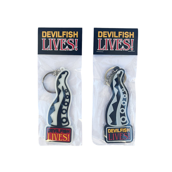MIDNIGHT PAINTING SERVICE "DEVILFISH LIVES2" rubber key holder