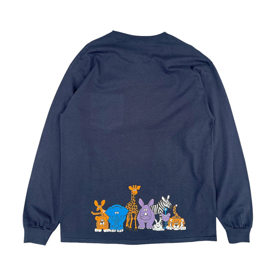 NO ADULTS "Animal" L/S Tee -Navy-