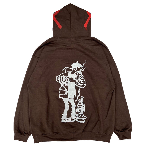 PUTS INSIDEMAN X Hoodie -Brown-