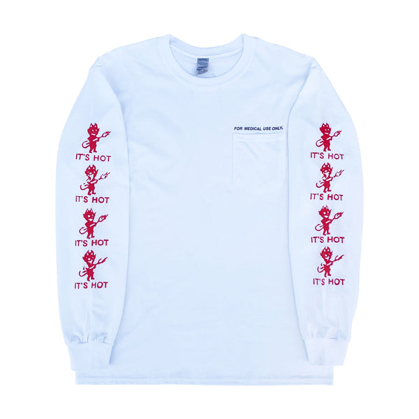 CHEAP TIME$ IT'S HOT L/S Tee -White-