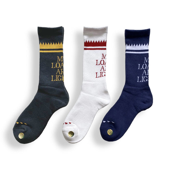 3色セット RWCHE MY LOADS ARE LIGHT SOCKS