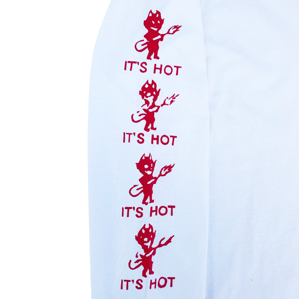 CHEAP TIME$ IT'S HOT L/S Tee -White-